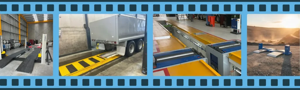 EquipSpecs Australia workshop equipment including heavy vehicle roller brake testers, automatic pit covers, inspection pits and mobile brake tester installations.