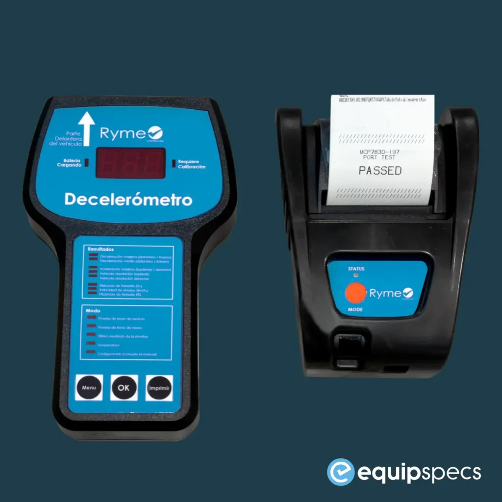 Ryme Worldwide BrakeCheck decelerometer and printer for vehicle brake testing